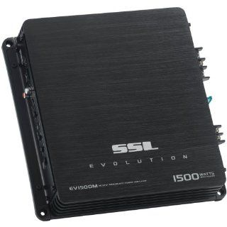 SSL EV1500M Evo Series 1500 watt Class A/B Monoblock 2 Ohm Stable Amplifier with Remote Subwoofer Level Control 