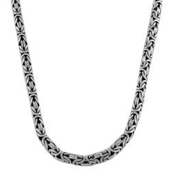 Fremada Oxidized Sterling Silver Byzantine 20 inch Necklace Fremada Sterling Silver Necklaces
