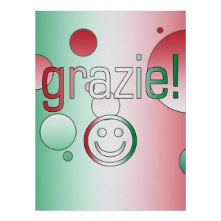 Italian Gifts  Thank You / Grazie + Smiley Face Print