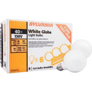 Sylvania 40 Watt Incandescent G25 Soft  White Globe Light Bulb (6 Pack) 14190.0
