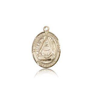 JewelsObsession's 14K Gold St. Edburga of Winchester Medal Jewels Obsession Jewelry