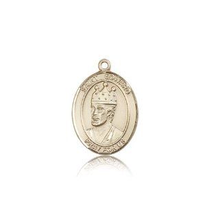 JewelsObsession's 14K Gold St. Edward the Confessor Medal Jewels Obsession Jewelry