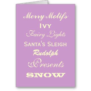 Christmas Greetings Card 'Merry Motifs'