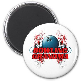 Bowling Grandma (cross).png Refrigerator Magnet