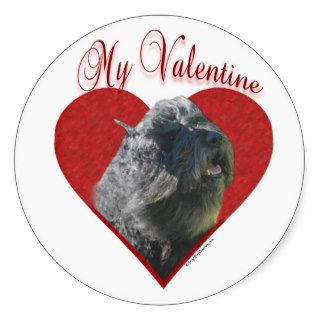 Bouvier My Valentine   Sticker