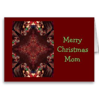 Merry Christmas mom, kaleidoscope ornaments Greeting Cards