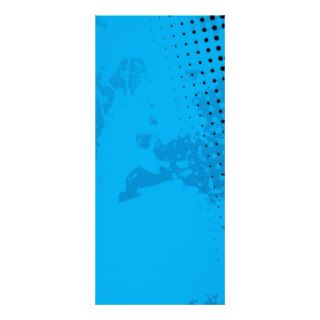 Blue Halftone and Paint Splatter Rack Card