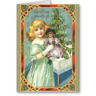 Victorian Child Christmas Card