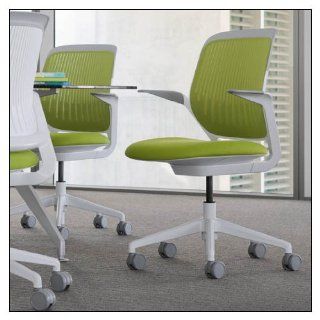 Steelcase Cobi(tm) Collaborative Chair   White Frame by Steelcase, color  Wasabi   Task Chairs