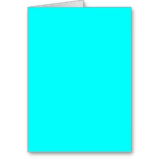 Neon Blue Teal Light Bright Fashion Color Trend Greeting Card