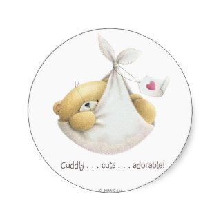 Forever Friends Cuddly Cute Adorable Round Sticker