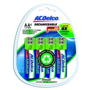 ACDelco 8 AA Ni MH Rechargeable Battery AC744