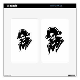 Pirate Captain Skull Kindle Fire Decal