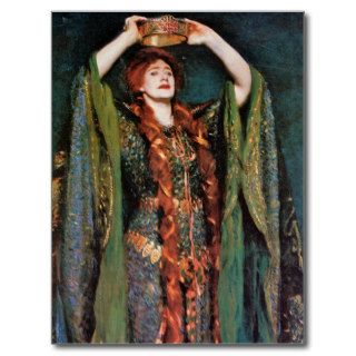 Lady Macbeth with Her Golden Crown 1889 Postcards