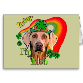 Weimaraner St. Patrick's Day Greeting Cards