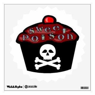 Sweet Poison Cupcake Skull & Crossbones Wall Decor