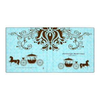 Blue And Brown Tones Wedding Horse And Carriage 2 3 Ring Binders