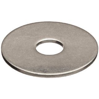 316 Stainless Steel Flat Washer, #10 Hole Size, 0.531" ID, 2" OD, 0.062" Nominal Thickness, Made in US (Pack of 10)