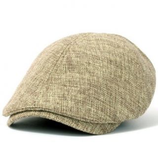 ililily Linen Flat Cap Cabbie Hat Gatsby Ivy Caps Irish Hunting Hats Newsboy with Stretch fit (flatcap 531 2) at  Mens Clothing store