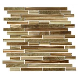 Splashback Tile Temple Latte Foam 12 in. x 12 in.x 8 mm Marble And Glass Mosaic Floor and Wall Tile (1 sq. ft.) TEMPLE LATTE FOAM