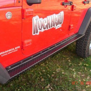 Rock Hard 4x4 RH 6007 T Rocker Guards Diamond Tread BLACK For 2007 10 Jeep Wrangler JK 2 Door Automotive