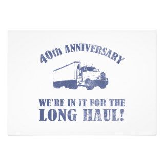 40th Anniversary Humor (Long Haul) Custom Invites