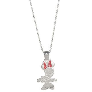 Disney Sterling Silver Minnie Mouse Pendant Disney Children's Necklaces