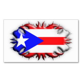 Puerto Rican Flag   Tribal Business Card Template