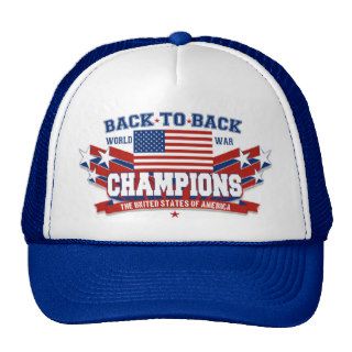 USA Back To Back World War Champions Patriotic Hat