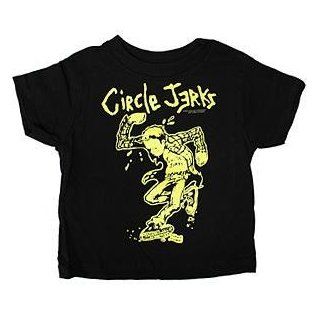 Circle Jerks   Toddler T shirt   Black with Yellow Dancing Logo from Sourpuss Clothing Clothing