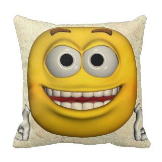 EXCITED SMILEY FACE PILLOWS