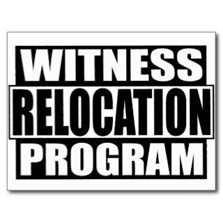witness relocation program postcards