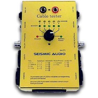 Seismic Audio   Cable Tester   Test XLR, 1/4" TRS, 1/4" TS, Speakon (2 and 4 Pole), RCA, MIDI (3 and 5 Pin).  Includes Test Leads.  Audible Test Tone.  Boutique Look.  Heavy Duty Musical Instruments