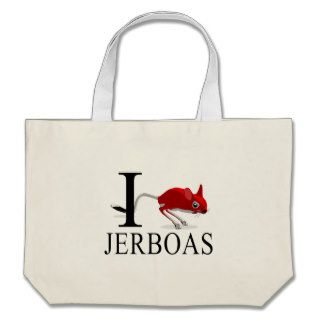 I Love Jerboas Tote Bags