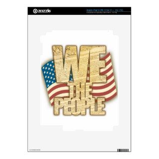 Antiqued WE THE PEOPLE Decal For iPad 3
