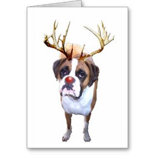 Christmas Boxer Dog Greeting Card