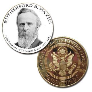 Rutherford B. Hayes 19th President of the United States Coloried Coin 