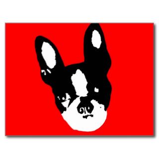 Boston Terrier Pop Art Post Cards