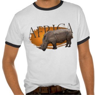Rhinocerous Art AFRICA Design Shirts