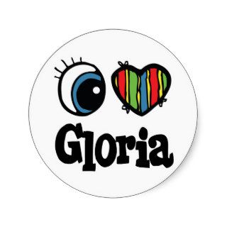 I Heart (Love) Gloria Stickers