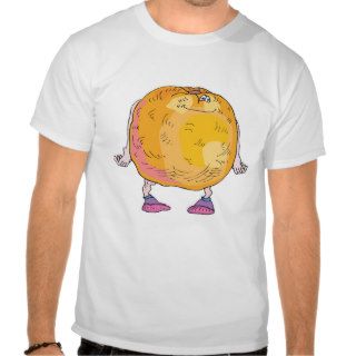 silly orange cartoon character shirt