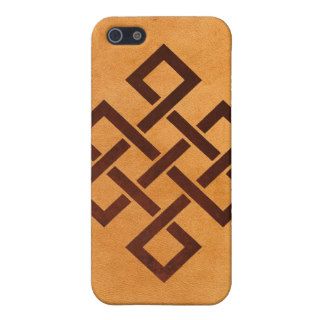 Endless Knot and Yellow Falsh Leather Iphone4 Case Cover For iPhone 5