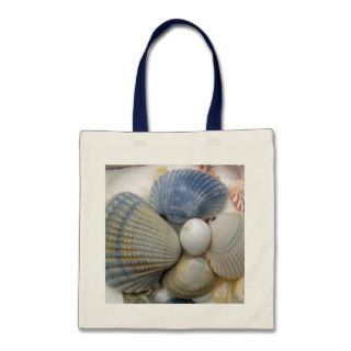 Blue Cockle Shells Beach Bag