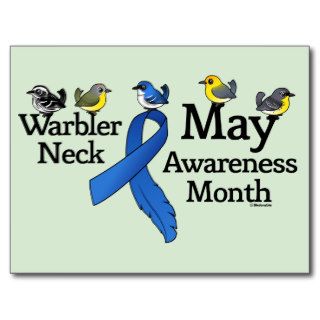 May Warbler Neck Awareness Month Post Cards