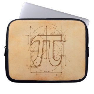 Pi Number Drawing Computer Sleeves