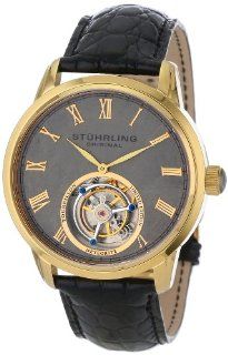 Stuhrling Original Men's 536.333X2 Tourbillon Limited Edition Meteorite Mechanical Gold Tone Watch at  Men's Watch store.