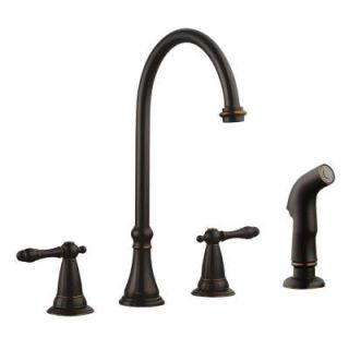 Design House Montello 2 Handle Side Sprayer Kitchen Faucet in Oil Rubbed Bronze 524819