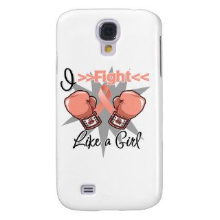 Endometrial Cancer I Fight Like a Girl With Gloves Galaxy S4 Cover