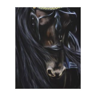 Friesian Spirit   Horse Painting Gallery Wrapped Canvas