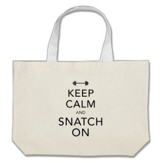Keep Calm Snatch On Black Canvas Bag